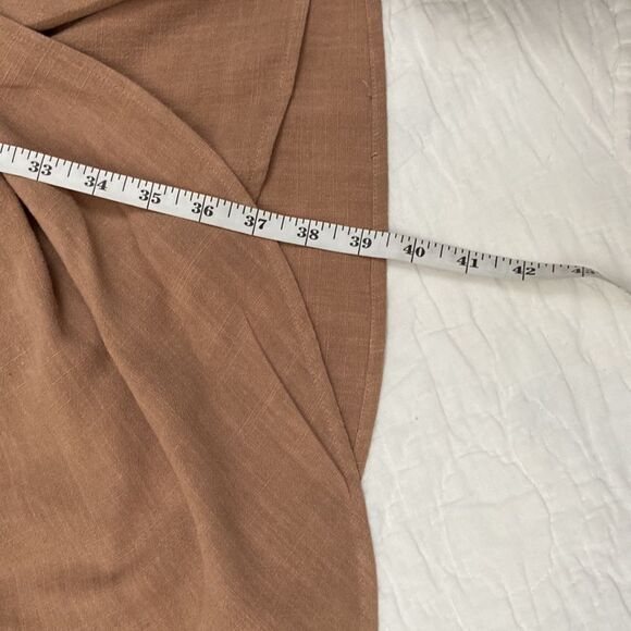 L'AGENCE Linen Blend V-Neck Lightweight Long Sleeve Mini Dress size 6 - Picture 16 of 16